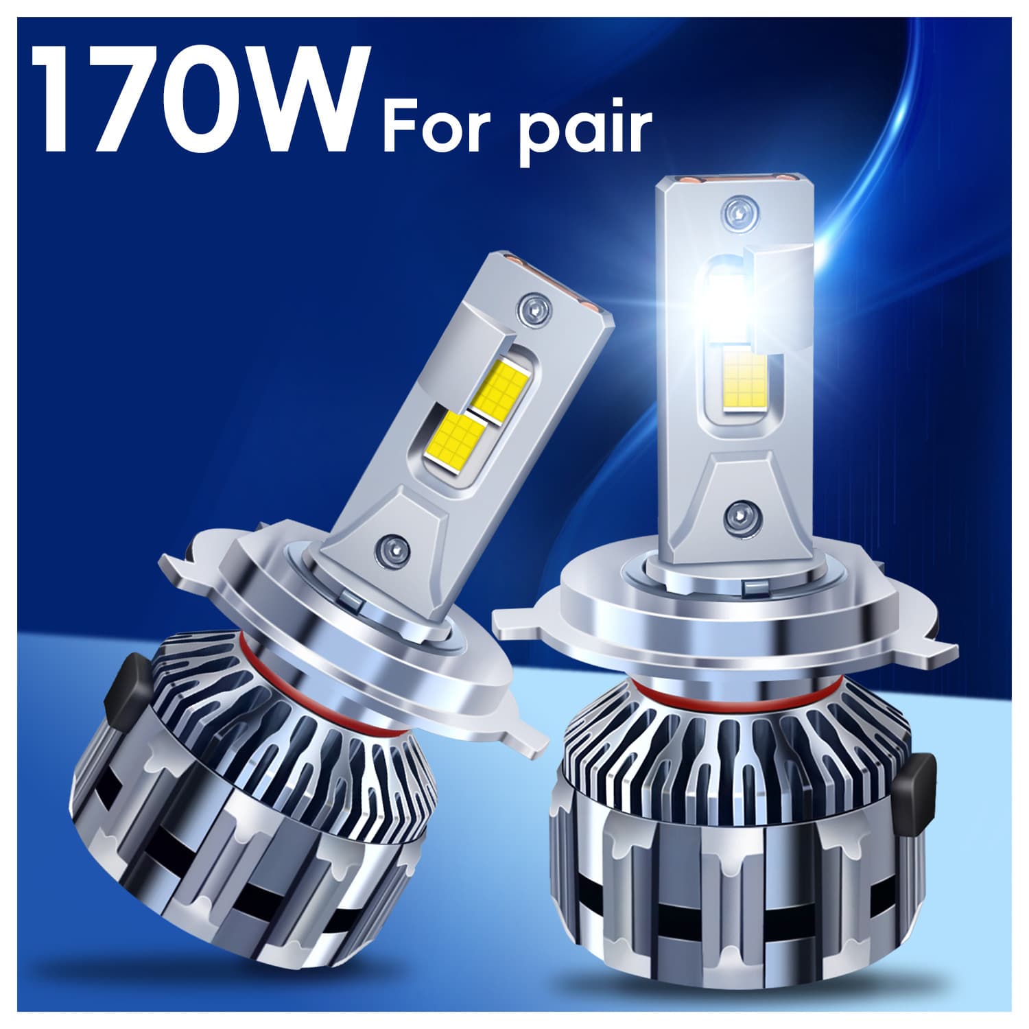 New Dual Copper Tube 85W High-Power Car LED Headlight Ultra-Bright H7 H1 Laser H11 Car Light 9005 H13 Bulb