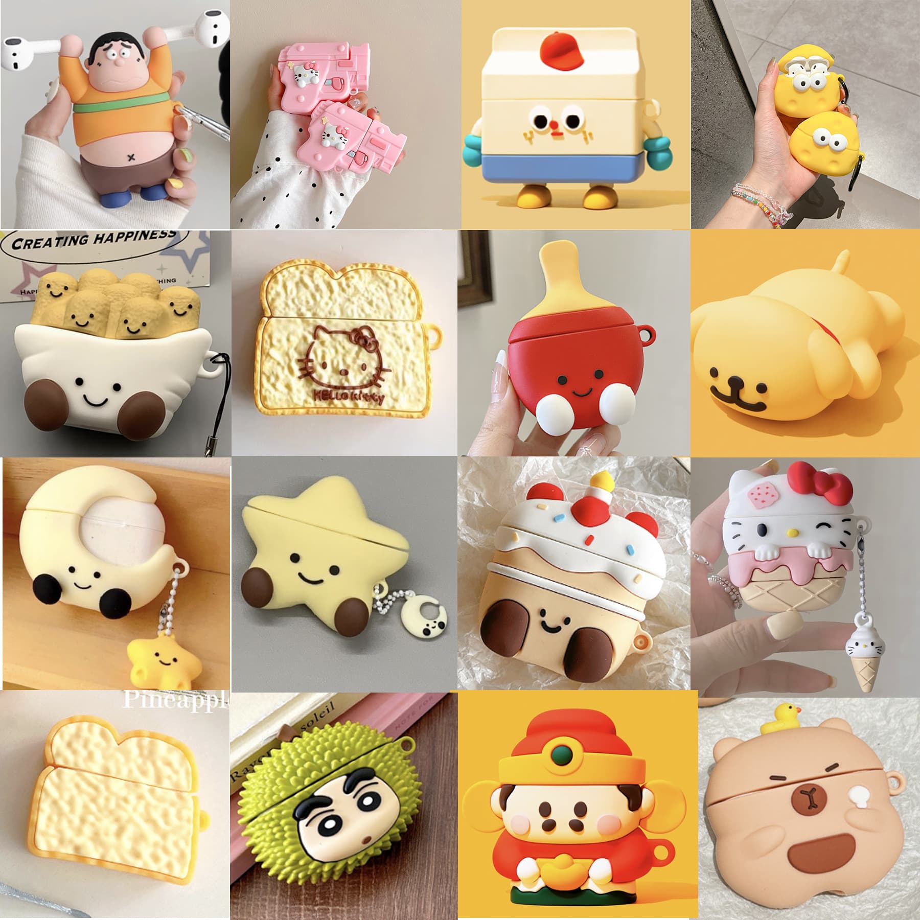 AirPods 4 Protective Case 2024 Silicone Cartoon Cover for Apple Bluetooth Earbuds Silicone Case Ins Cute 4th Generation