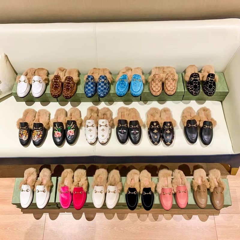 G's new autumn and winter furry slippers for women's outer wear Internet celebrity flat Mule shoes Baotou half drag horse bit lazy shoes