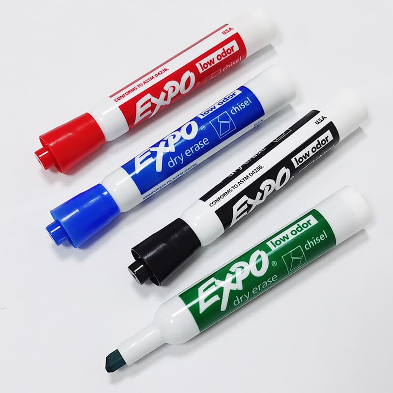 Sanford Expo Dry Erase Marker 80001 Chisel Tip Erasable Whiteboard Marker Black Red Blue Green