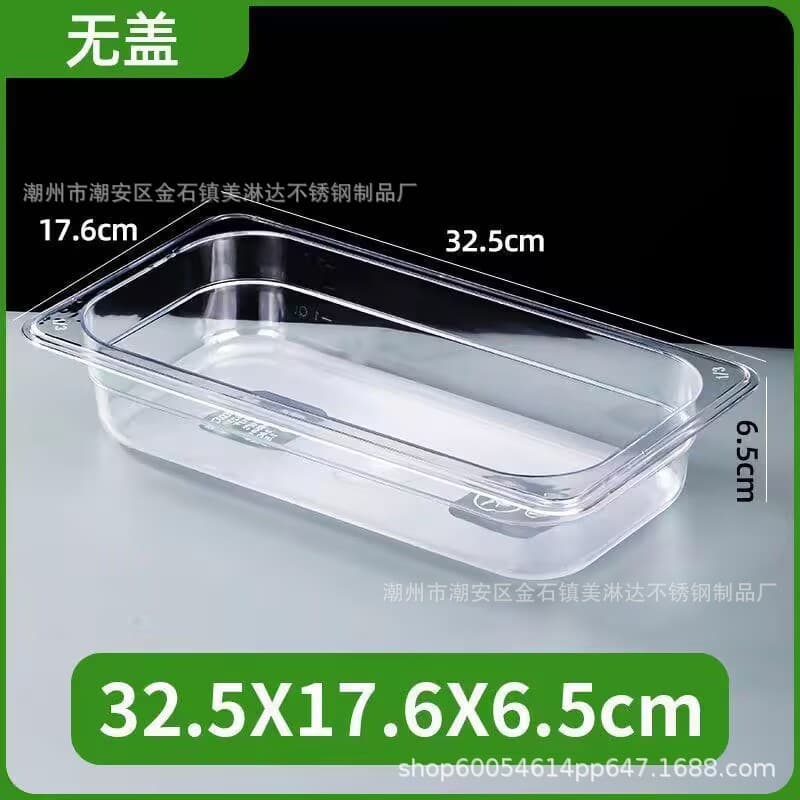 Food-Grade Sushi Tray Transparent Deli Display Tray with Lid, Food Stall Serving Tray with Cover for Cold Dishes, Portion Plate