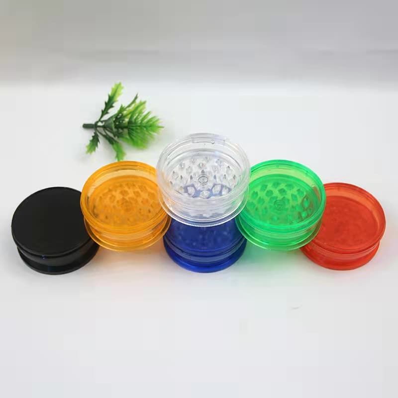 Plastic Magnetic Grinder 60mm Portable Herb Crusher Grinder Display Box Packed, Cross-border Stock Factory Direct