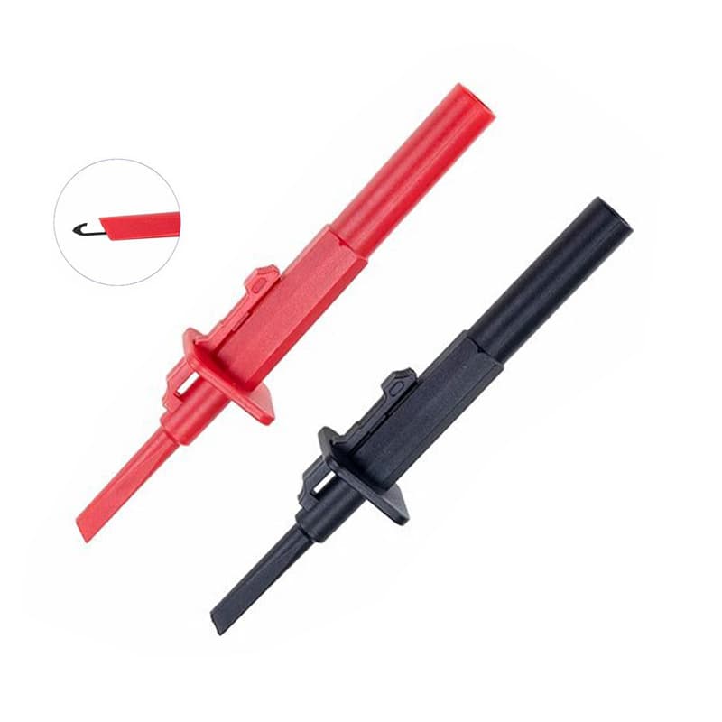 Multimeter Test Hook Universal 4mm Banana Jack IC Telescopic Hook Clamp High Voltage Differential Insulated Probe Hook