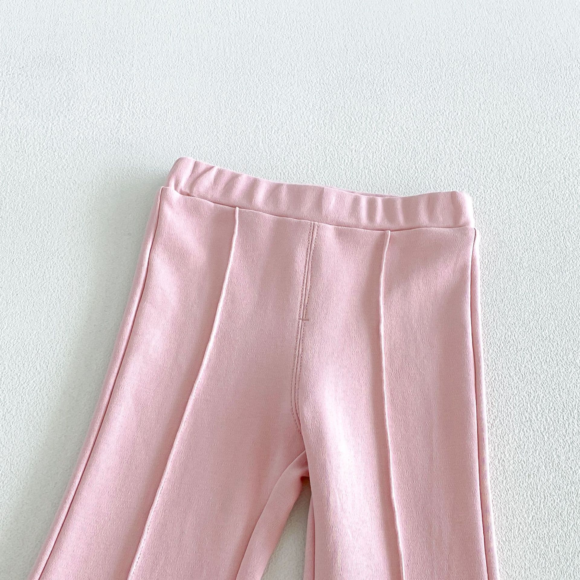 Girls' Solid Color Flared Pants 2026 New Fall Baby Stylish Knit Pants Children's Autumn Pants zqk6275