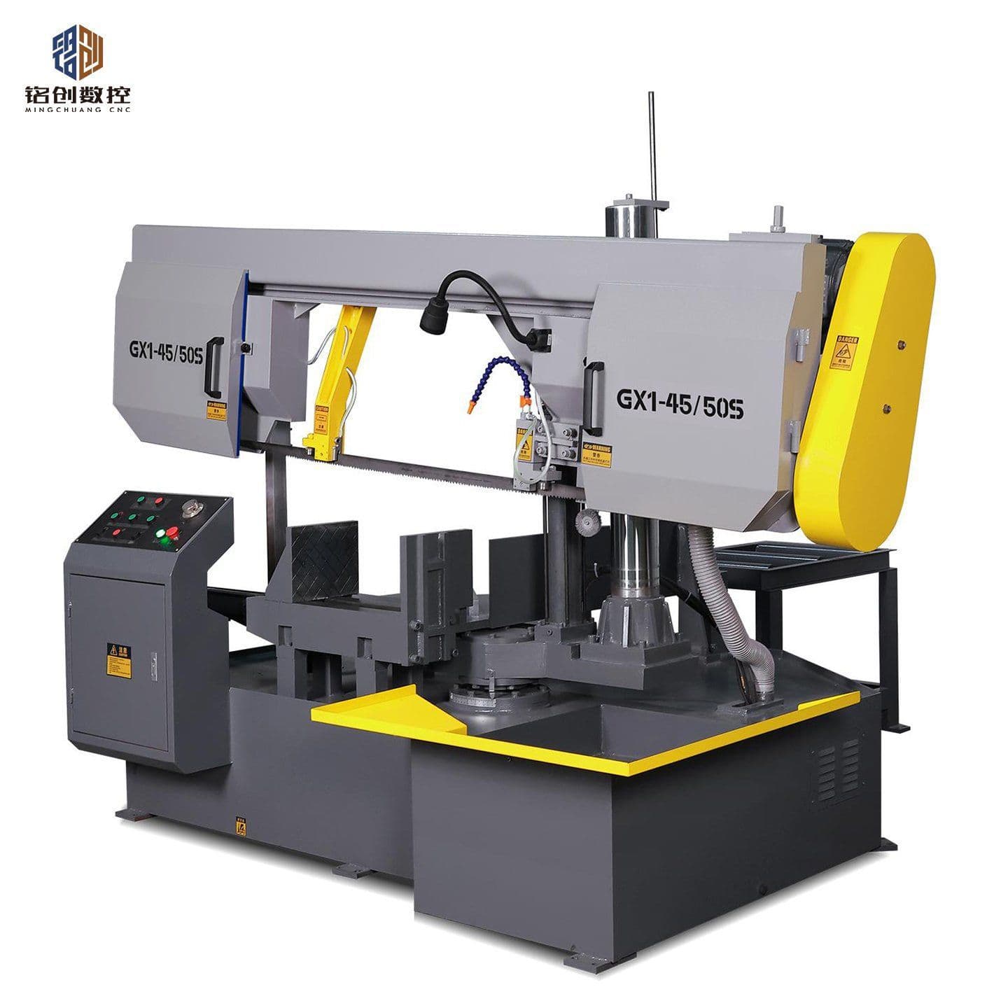 Metal Band Saw Machine Horizontal Double Column 0-60° Rotating Angle Cutting Band Saw Machine GB4245/50 Angle Saw