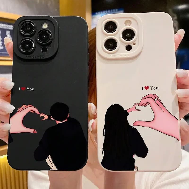 Influencer-Style Instagram-Inspired Couple Phone Case for iPhone 15, Full Protection Anti-Drop iPhone Air Couple Protective Cover