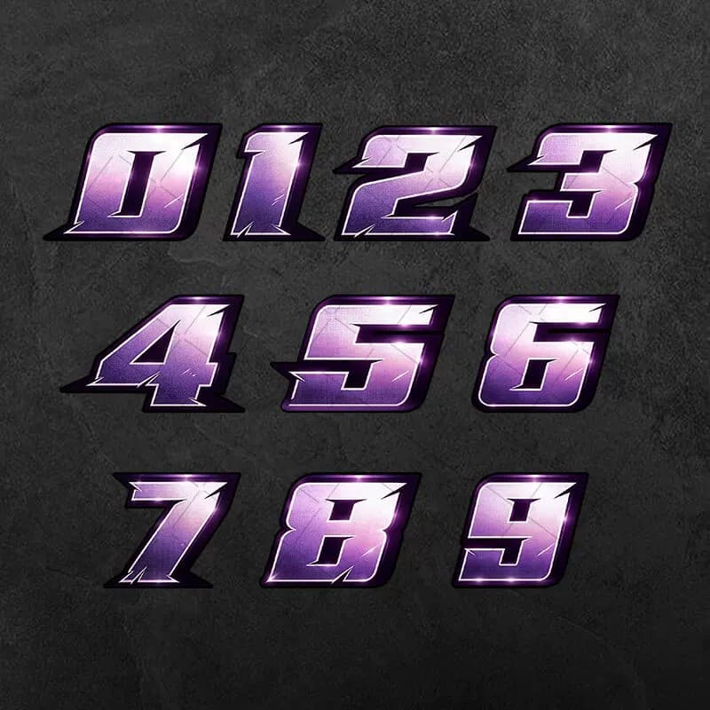 Digital Car Stickers for Electric Vehicles, Cars, Motorcycles, Fleet Vehicle Stickers, Race Numbers, Event Numbers, Reflective Stickers
