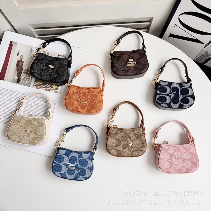 New Luxury Mini Moon Small Bag Keychain Pendant, Coin Lipstick Storage Bag, Crossbody Earphone Mini Bag