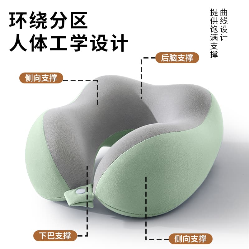 U-Shaped Travel Pillow, Airplane Neck Support, Portable Long-Distance Car Sleeping Essential, High-Speed Rail Car Cervical U-Shaped Pillow Cushion