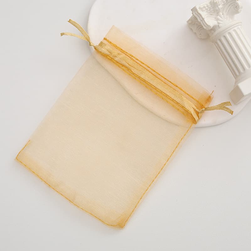 Wholesale Gauze Bag Solid Color Organza Bag Candy Drawstring Bag Cosmetics Gift Jewelry Packaging Mesh Bag