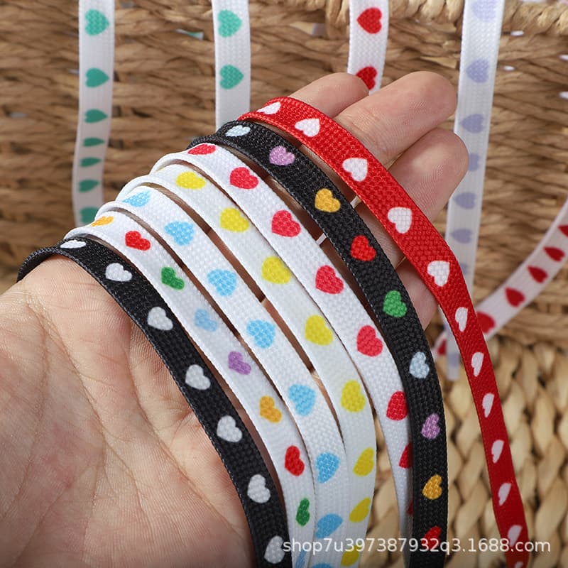 Colorful Heart Shoelaces Yellow Red Purple Green Light Blue Unisex AJ1 AF1 Air Force 1 Canvas Shoelaces One Pair