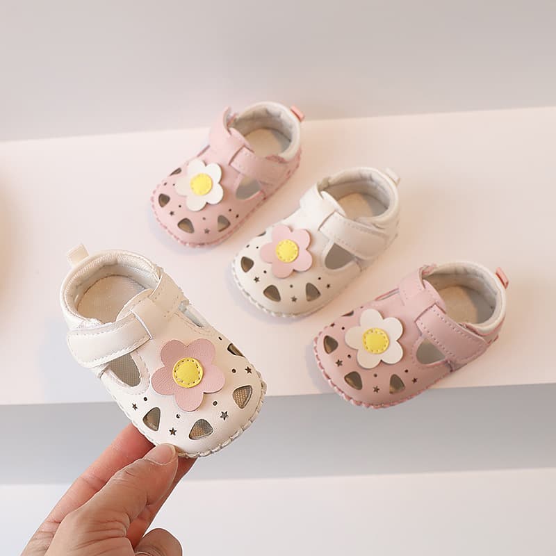 One-piece Baby Shoes Toddler Shoes Baby Girl Spring Summer 6-12 Years Old Princess Shoes Soft Sole Sandals