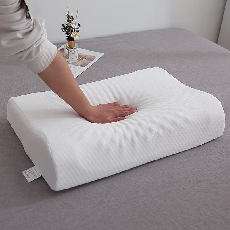 Knitted Latex Pillow Pellets Rectangular Pillow Neck Support Pillow for Sleep Aid, Student Dormitory Home Pillow, Pillow Core Wholesale