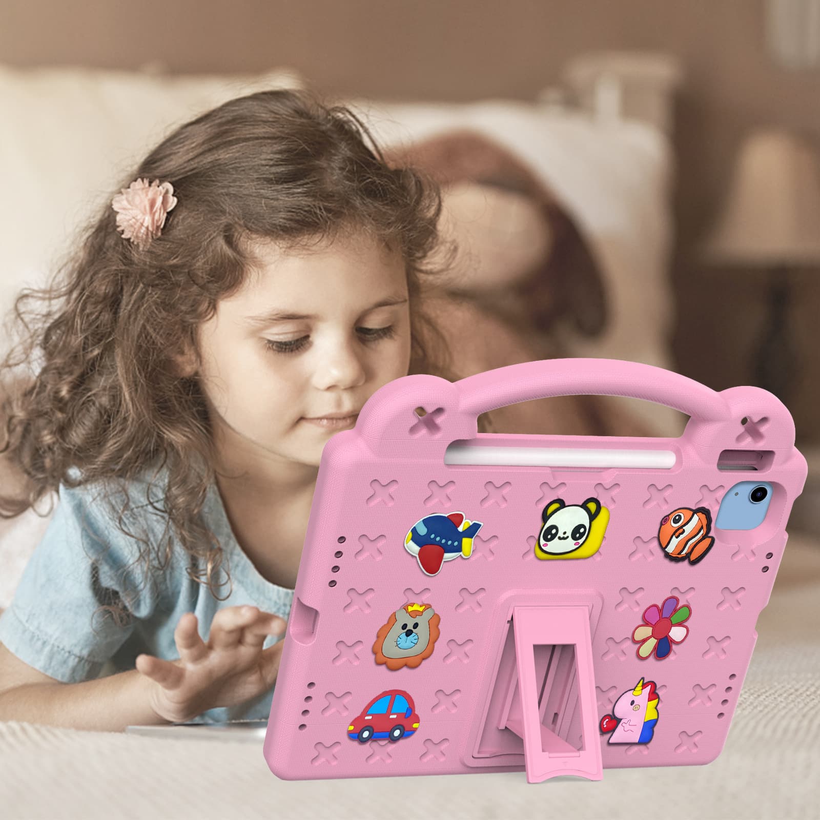 Creative Full Coverage Case for Tab A8 X200 10.5, S10 Cartoon A11/S9 Tablet Shockproof Stand Case