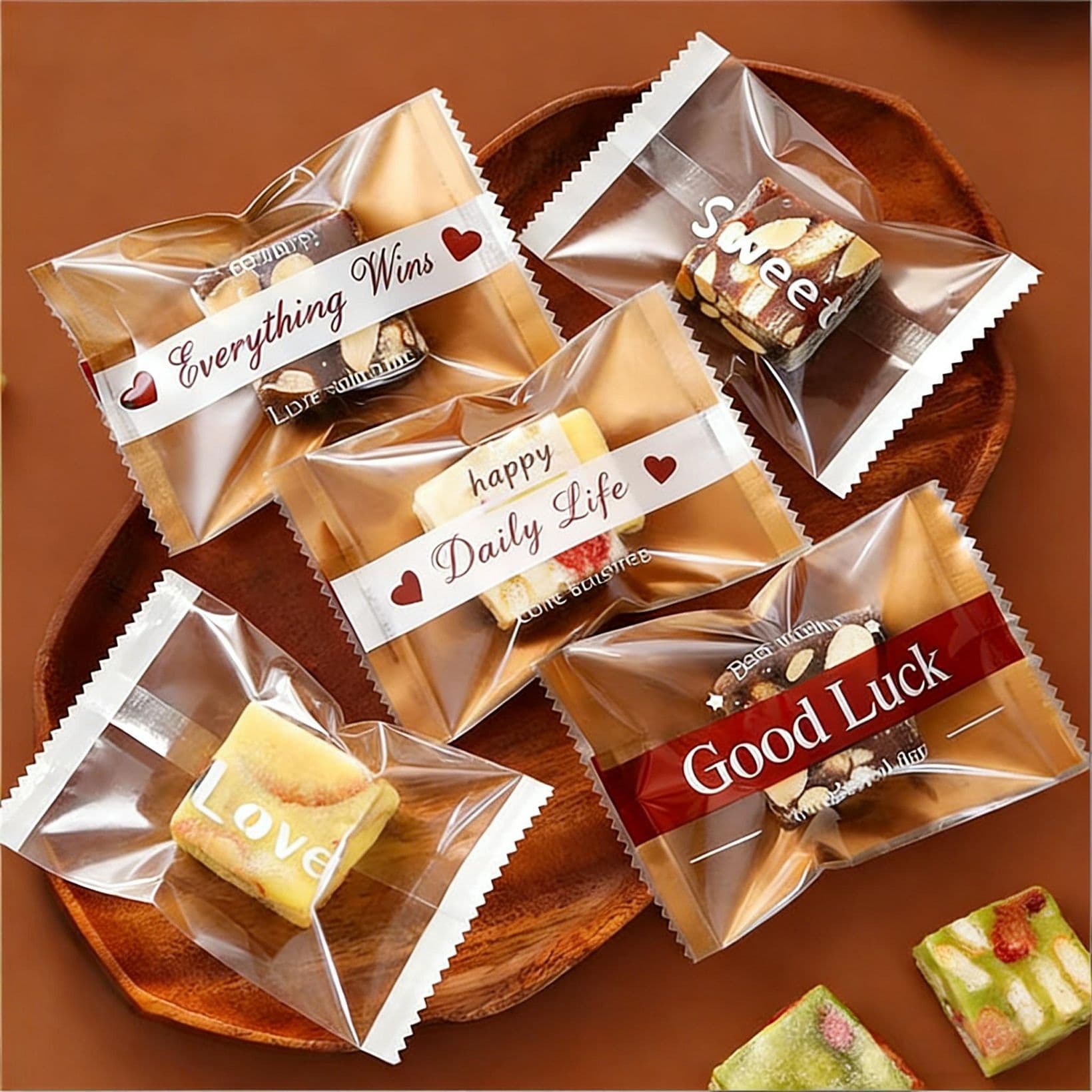 Snowflake Crisp Machine Seal Bags Christmas Candy Seal Bags Baking Food Bags Gift Candy Packaging Bags 100pcs
