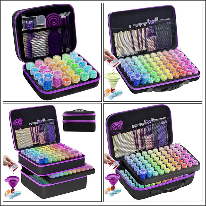 DIY new diamond painting tool storage bag 30 60 120 grid diamond 10g bottle storage handbag