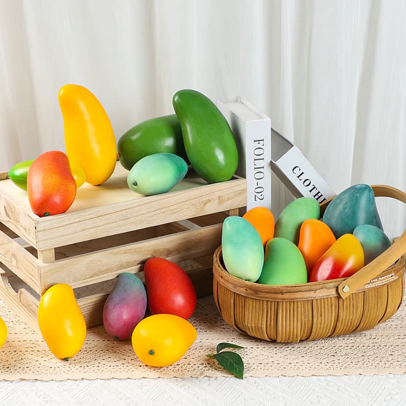 Premium Faux Ivory Mango, Large Green Mango, Guifei Mango Model Decoration Photography Prop Teaching Aid Simulated Fruit Artificial Mango