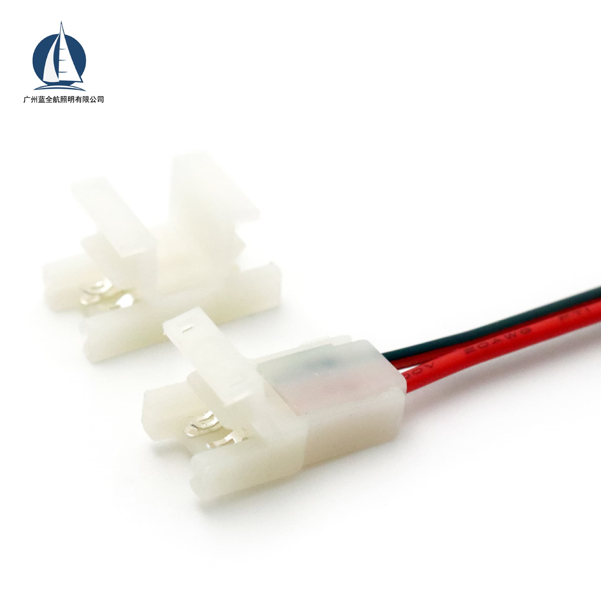 Light Strip Solderless Connector LED Light Strip Connector 8mm 2pin Solderless Quick Connection Wire Light Bar Butt Connector
