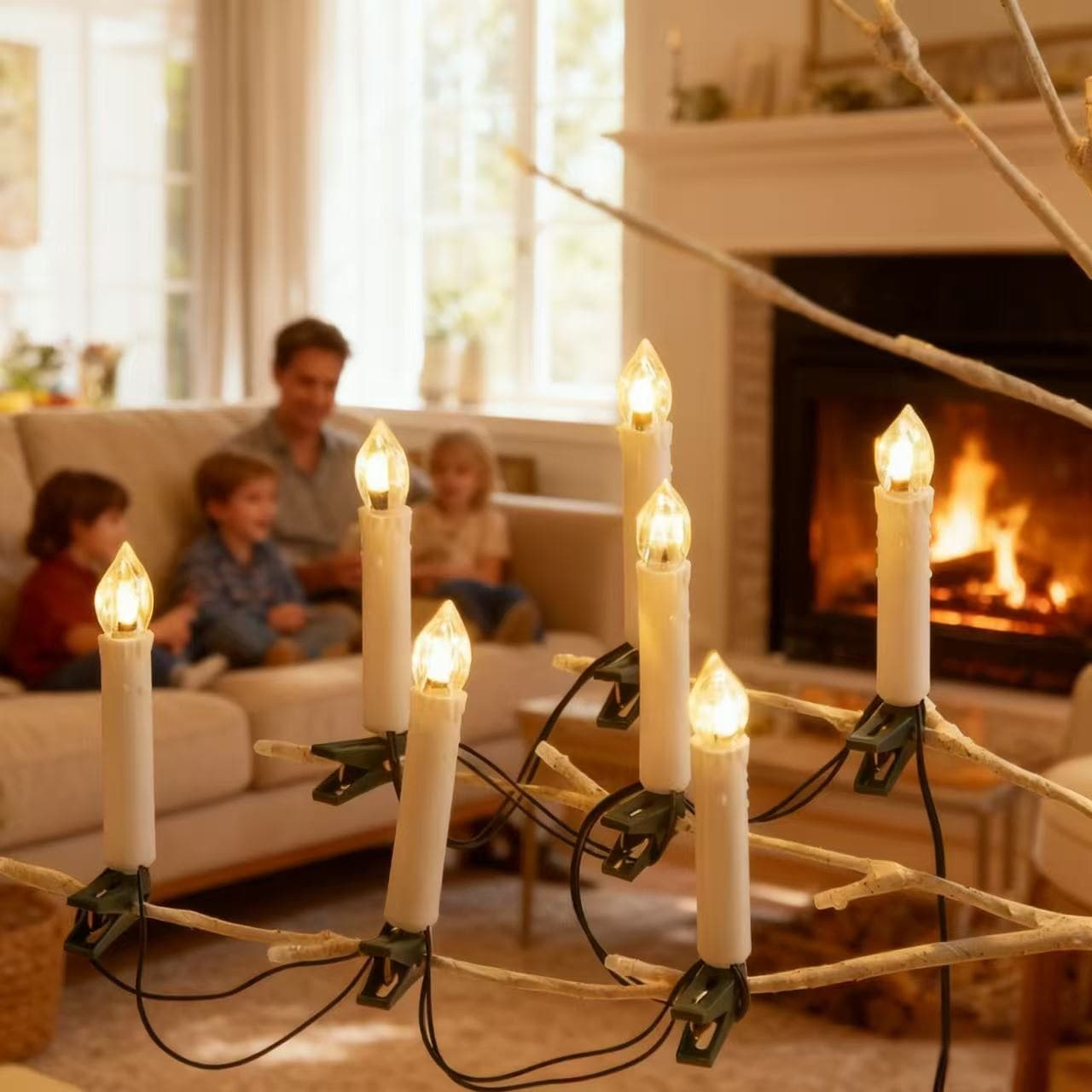Cross-border new product LED string lights electronic candle lights bedroom atmosphere lights lanterns Christmas decoration lights clip lights