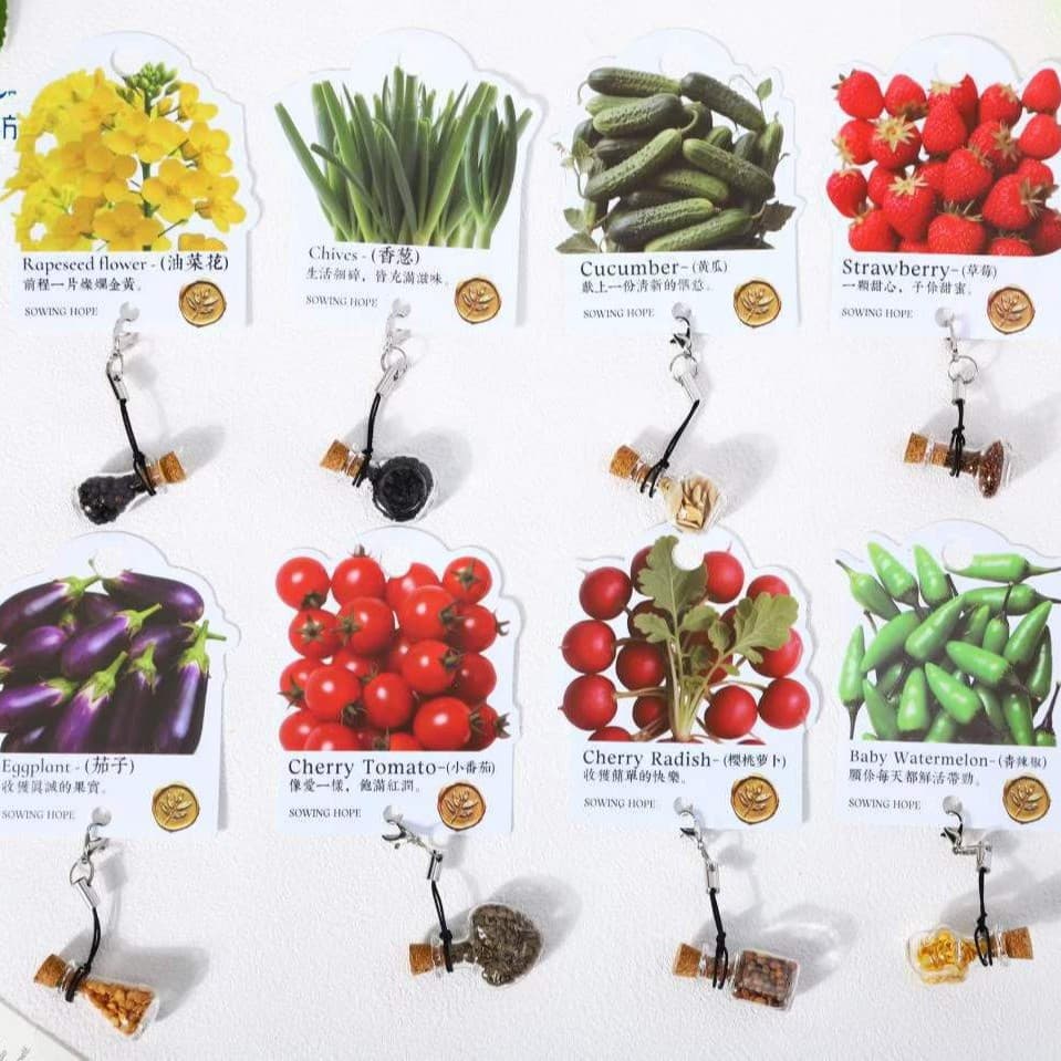 Dream Season Sowing Hope Wish Bottle Seed Vegetable Fruit Flower Creative Planting Ornament Windowsill Desktop Decoration Gift