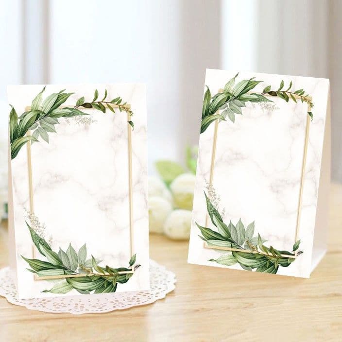 Champagne Wedding Place Cards Table Cards European Style Table Name Cards Forest Theme Custom Wedding Guest Place Cards