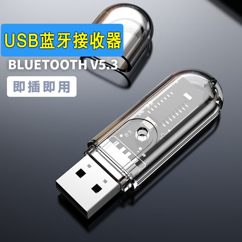 5.3 Bluetooth Audio Adapter: USB Bluetooth Receiver for Car/Computer Speakers/Amplifiers