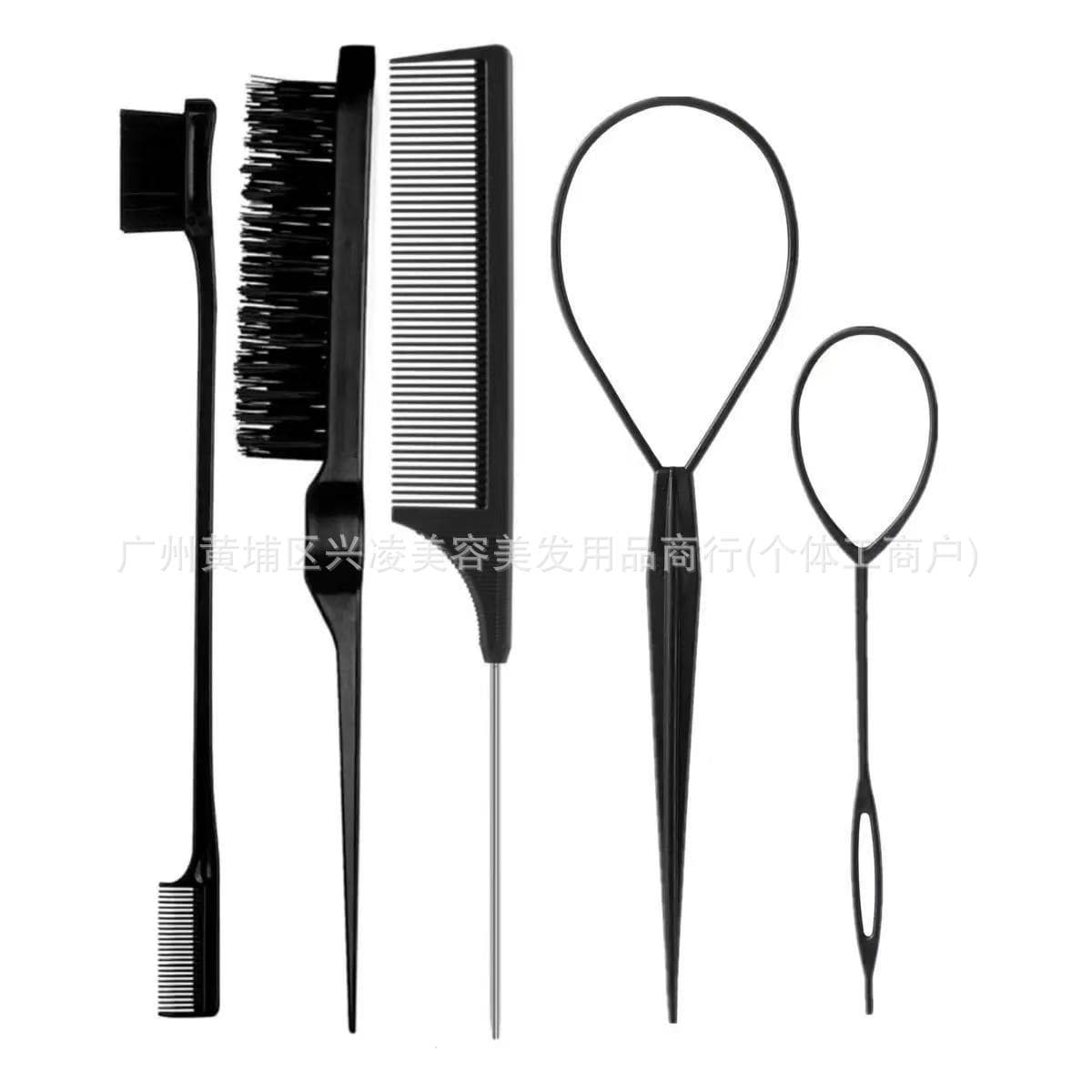 Amazon Comb Set Hair Braiding Tool Pull Through Needle Rat Tail Comb Steel Needle Highlighting Comb Styling Comb for Home