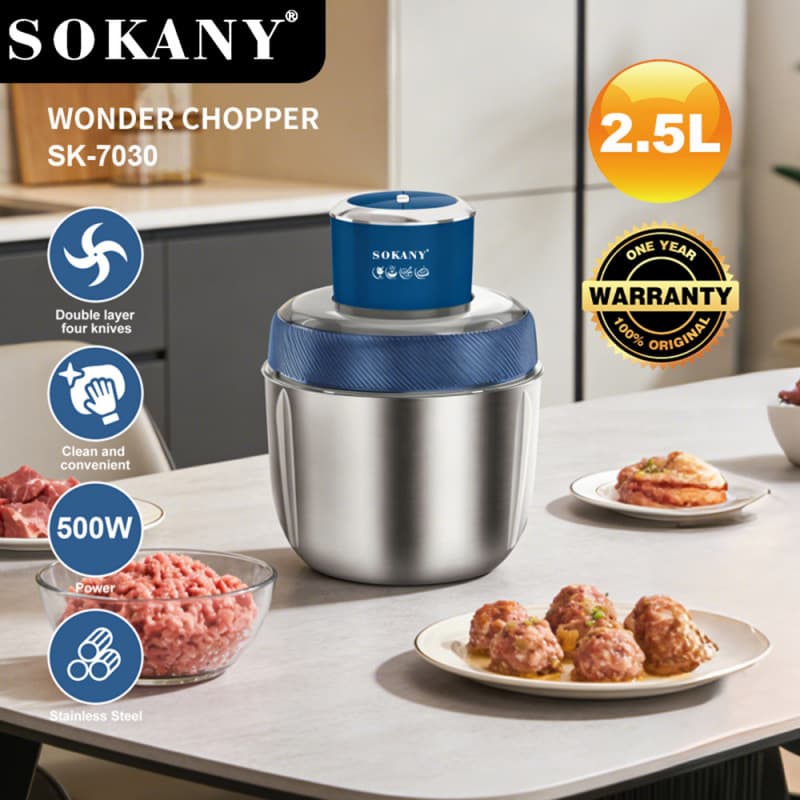 sokany cross-border meat grinder household 2.5L blender cooking machine vegetable cutter garlic grinder salad SK
