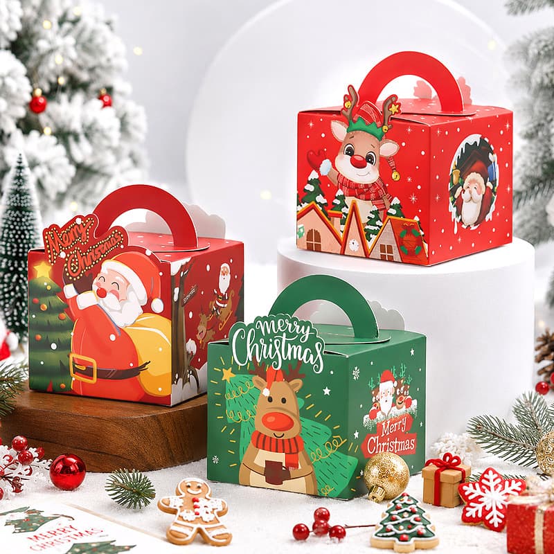 Christmas peace fruit packaging box candy box portable apple box Christmas gift small box Christmas Eve packaging box