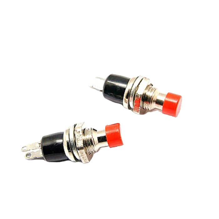 100 Pieces Per Pack Automatic Reset 6-7MM Small Push Button Switch PBS-110 Red Green 105 Momentary No Lock Switch