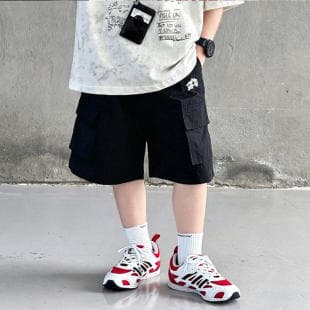 Boys' Shorts 2026 New Summer Children's Cargo Pants Thin Kids Pants Trendy Five-Point Pants