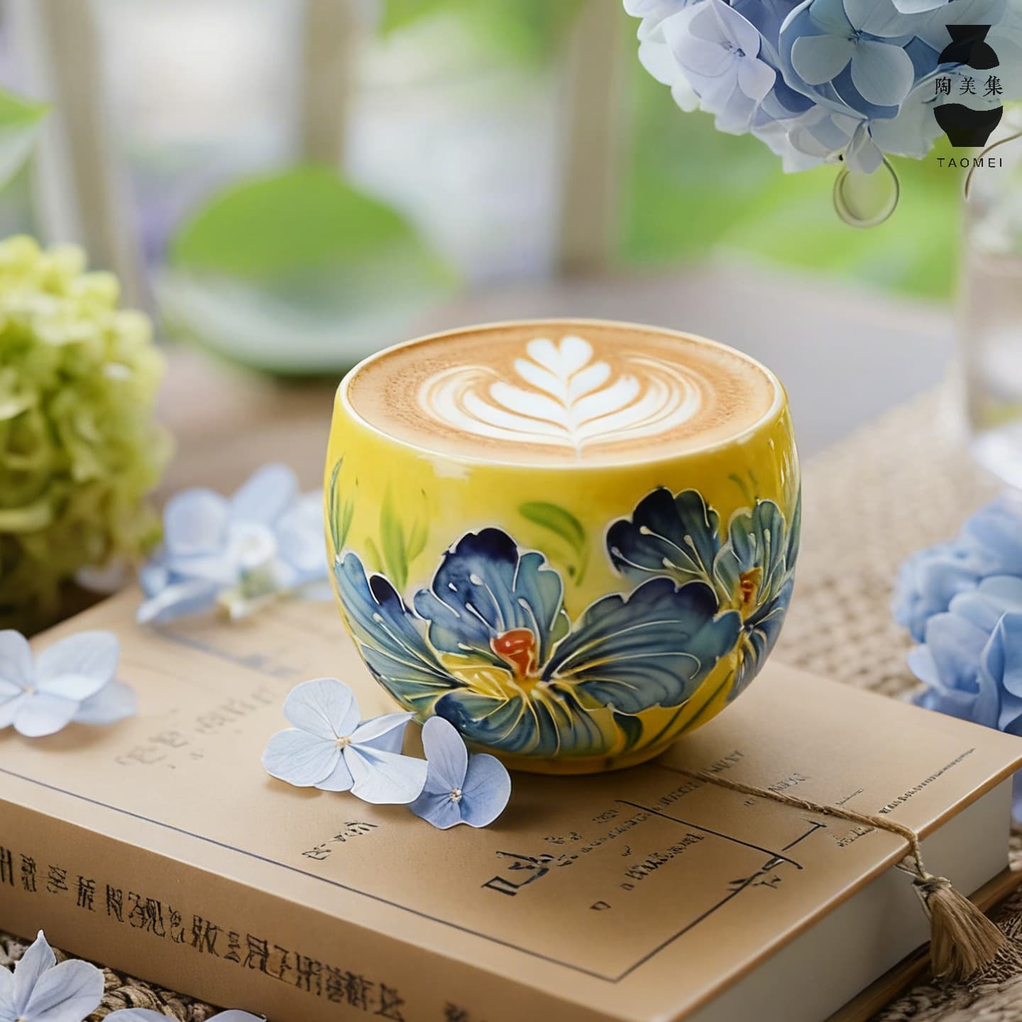 Jingdezhen three-dimensional ceramic coffee cup Chinese hand-painted floral egg-shaped mug high-quality exquisite breakfast cup