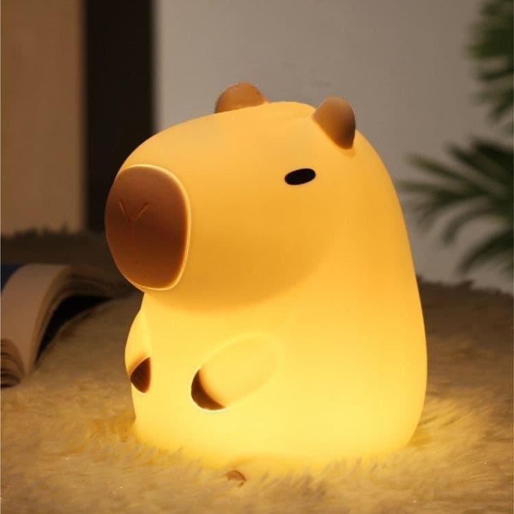 Paipai Lamp Internet celebrity popular night light Capibara children's lamp rabbit bedroom sleep bedside eye protection gift