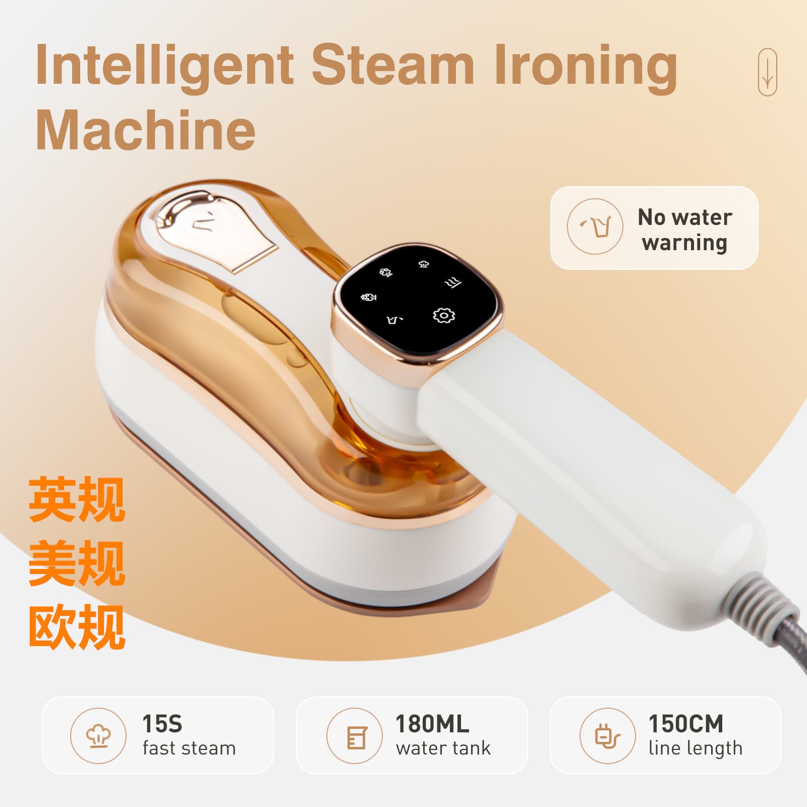 Cross-border New LCD LED Handheld Steam Iron Garment Steamer Clothes Iron Wholesale