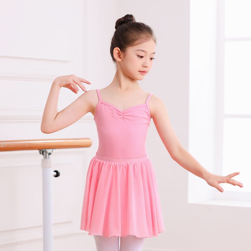 Children's Dancewear Girls Summer Ballet Bodysuit Chinese Dance Halter Training Leotard Gymnastics Set