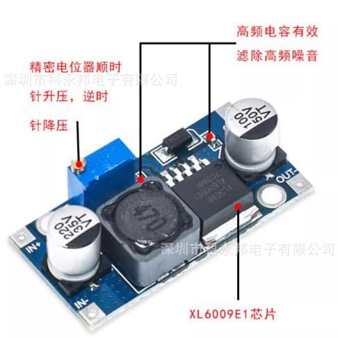 XL6009 DC-DC Step-Up Boost Converter Power Supply Module Adjustable Output 4A Current Better than LM2577
