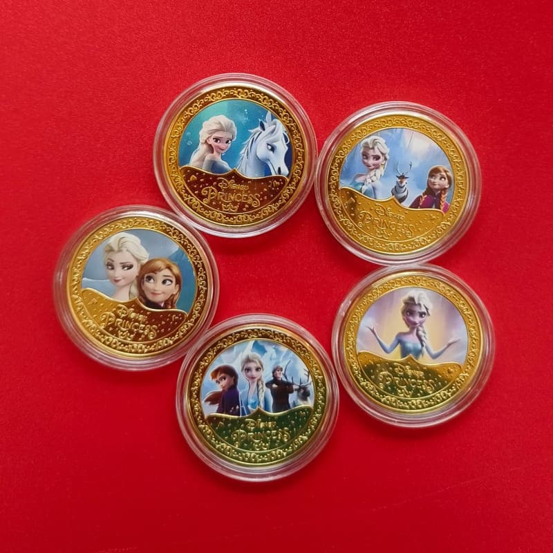 Frozen Commemorative Medal Collectible Coin Metal Craft Cartoon Anime Small Gift Play Coin