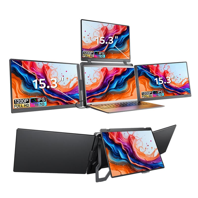 Portable Monitor Single Screen / Dual Screen / Triple Screen Laptop Secondary Display