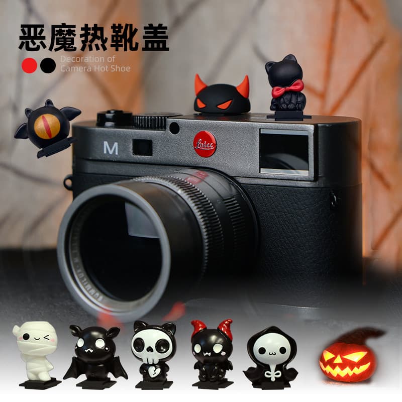 Little Devil Horn Camera Hot Shoe Cover Hot Shoe Protector Cartoon Compatible with Fuji Leica Canon Nikon DSLR Mirrorless
