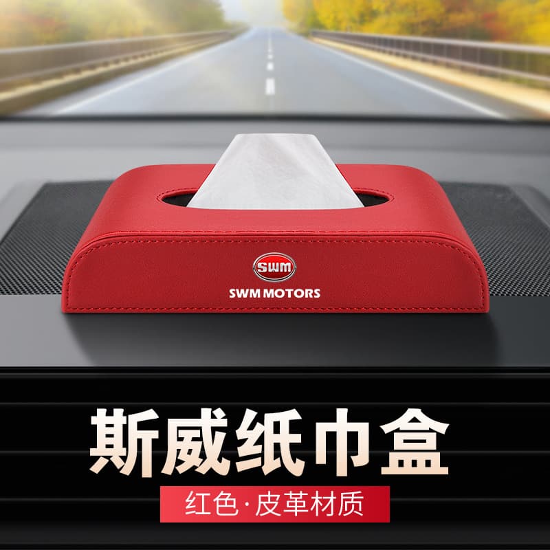 Applicable to SWM Big Tiger EDi X2 X3 X7 G01 G05 G01F FERO Car Leather Tissue Box Interior Accessory
