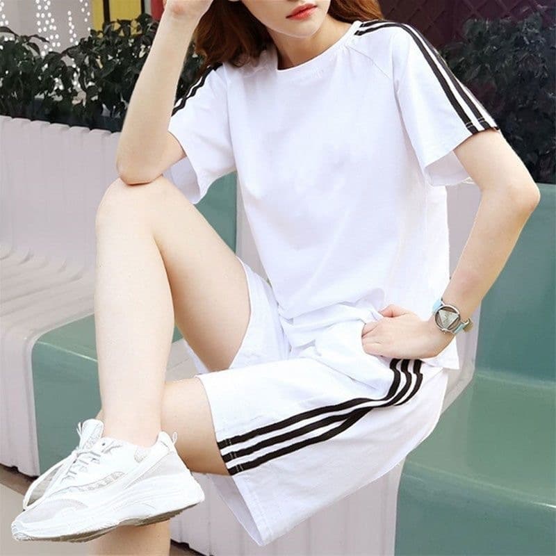 Middle School Students' Sports Uniform Set for High School Entrance PE Exam, Boys and Girls Class Uniform, Grade 9 Short Sleeve and Shorts Two-Piece Set
