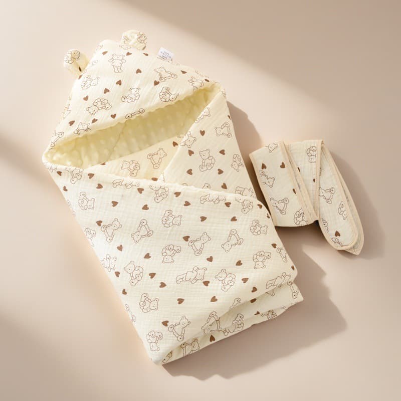 Thin and thickened dual-purpose birth quilt for babies, newborn beanie velvet delivery room, newborn baby package supplies