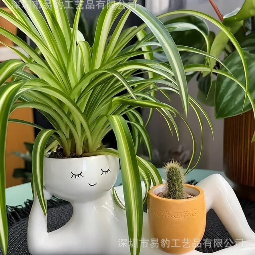 New Cross-Border Product: Double Plant Pot with a Funny Twist - Creative Double-Layer Flower Pot