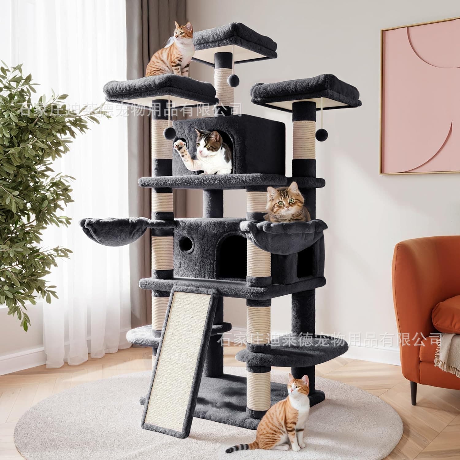 Cat Tree Free Labeling Large Cat Specific Cat Condo High Level Space Saving Cat Shelf Cat Tree Cross Border Hot Seller