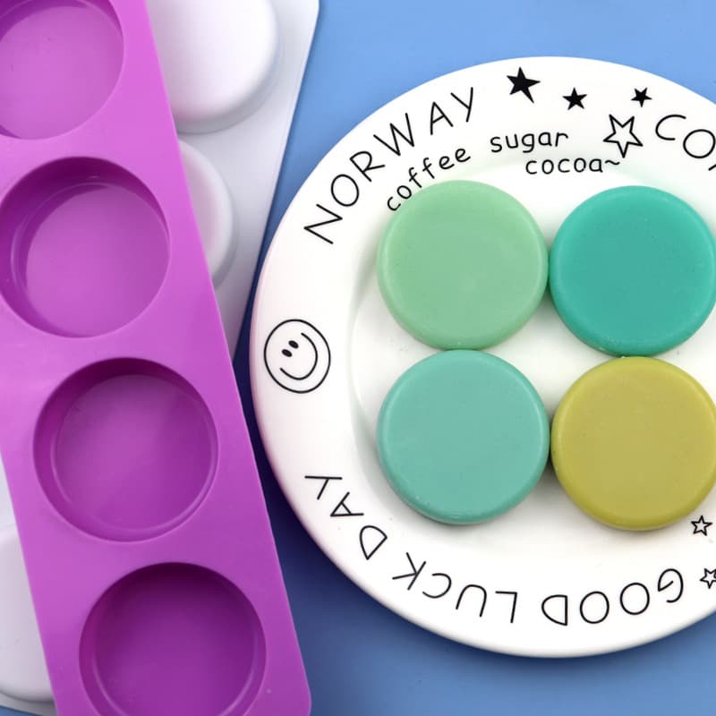 Wholesale 4-Circle Round Food-Grade Silicone Mold, Chocolate Mold, Soap Mold, Creative Cake Mold