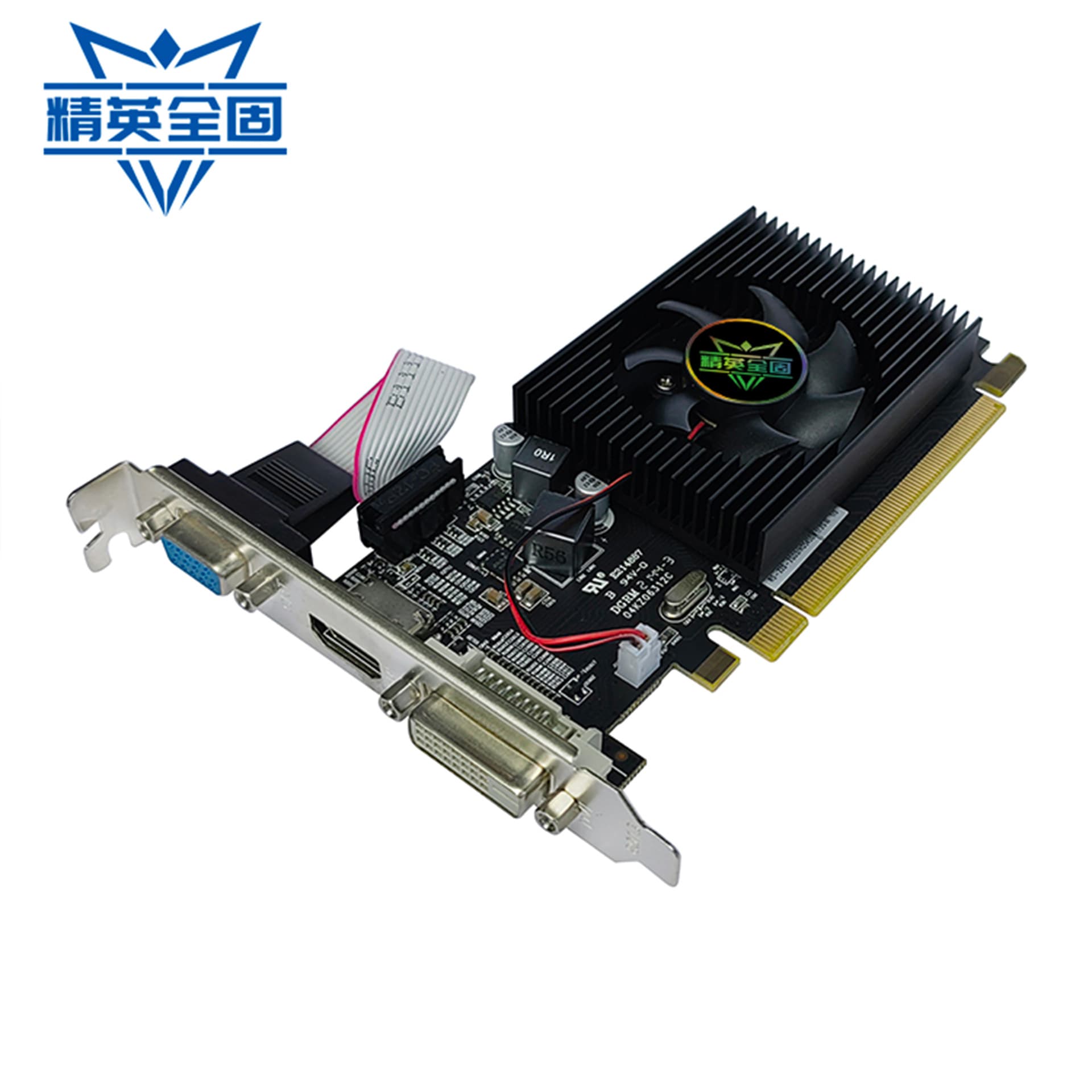 Elite All-Solid R5230 2G DDR3 Low Profile Graphics Card for HD Office Desktop, Brand New