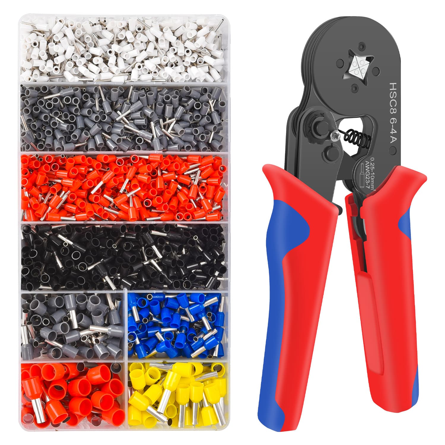 Tube VE Type Pin Terminal Crimping Pliers, European HSC8 6-4 Cold Press Terminal, Electrician Special Crimping Tool