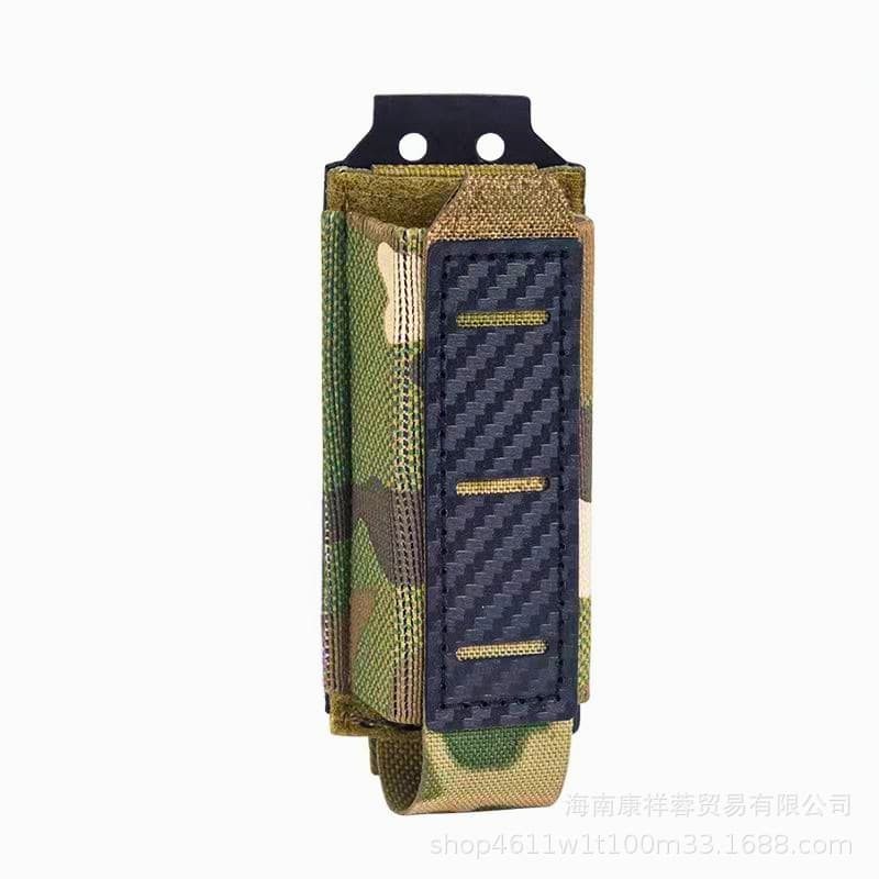 Outdoor Tactical Steel Scorpion Single 9mm Carbon Fiber Texture Quick-Draw Holster Molle Multi-Purpose Tool Pouch Military Magazine