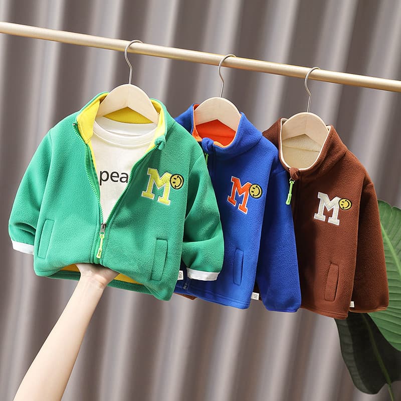 2022 Autumn Boys Zip-Up Long-Sleeve Jacket, Versatile Outwear for Toddlers, Trendy Mid-Length Style