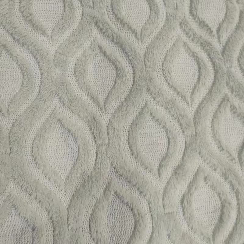 Factory direct supply of PV velvet quilting and embroidery, imitation rabbit hair long plush hollow patterned pillow, plush fabric.